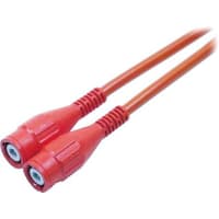 Staubli Touch protected coaxial test lead, red