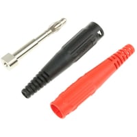 Staubli Black, Red 4mm Banana Plug, Nickel Plated, 1000V, 32A