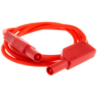 Staubli 4 mm Test lead 32A 1000 V 600 V Red 1m Lead Length