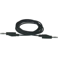 Staubli 4 mm Test lead, 15A, 30 V ac, 60 V dc, Black, 1m Lead Length