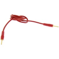 Staubli 1 mm Connector Test Lead, 6A, 30 V ac, 60 V dc, Red, 30cm Lead Length