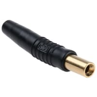 Staubli Black 2 mm Test Socket, 10A, 30 V ac, 60 V dc, Gold Plated