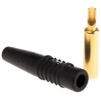 Staubli Black 4mm Socket, Gold Plated, 30 V ac, 60 V dc, 19A