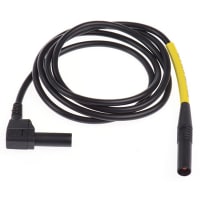 Staubli 4 mm Test lead, 32A, 500V, Black, 1m Lead Length