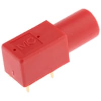 Staubli Red 4mm Socket Gold Plated 1000V 24A