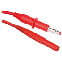 Staubli 1m red straight retractable-fixed lead