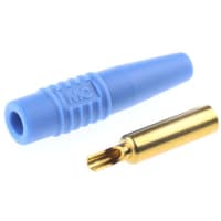 Staubli Blue 4mm Socket, Gold Plated, 30 V ac, 60 V dc, 19A