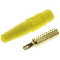 Staubli Yellow 4mm Socket, Gold Plated, 30 V ac, 60 V dc, 19A