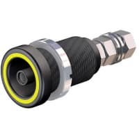 Staubli Yellow 6mm Socket, 600V, 80A, Ag Plated Contact