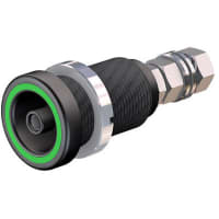 Staubli Green 6mm Socket, 600V, 80A, Ag Plated Contact