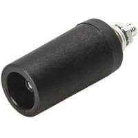 Staubli 6mm surface mount rigid plug, black