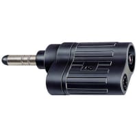 Staubli Black, Female Test Connector Adapter - Socket Size: 4 mm, 6 mm