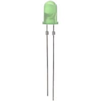 AND / Purdy Electronics LED; Green;18mcd;5mmDia.;T-1-3/4;60deg;565nm;25mA;2.1V Vf;5V Vr;105m