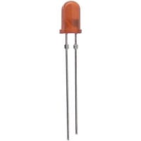 AND / Purdy Electronics LED Red 50 mcd (Typ.) Axial 5.8 mm T-1 3/4 30 mA (Max.) 5 V -40 Deg C