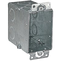 Steel City by ABB Gangable Switch Box, 3"L x 2"W x 3-1/2"D, 1/2"Knockouts, Pre-GalvSteel