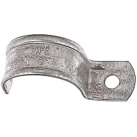 Steel City by ABB Steel One Hole Strap, 1/2", Zinc Plated, For Use with Rigid/IMC Conduit