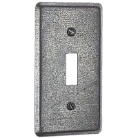 Steel City by ABB One Gang Utility Box Cover, 4"L x 2-1/8"W x 1/4" Raised, Pre-Galvanized Steel