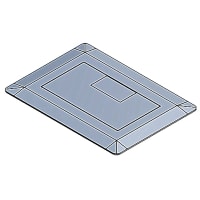 Steel City by ABB Single Gang Floor Box Cover, 7.13"W x 5"L, Slate, Non-Metallic