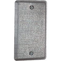 Steel City by ABB One Gang Utility Box Cover, 4"L x 2-1/8"W x 1/4" Raised, Pre-Galvanized Steel