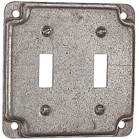 Steel City by ABB Square Box Surface Cover, 5 Cubic Inches, 4"Square x 1/2"Deep, Galvanized Ste