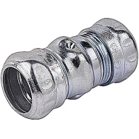 Steel City by ABB Compression Coupling, Concrete Tight, 1/2", 1.660"L, Zinc Plated Steel