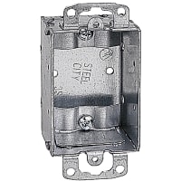 Steel City by ABB Non-GangableSwitchBox, 3"L x 2"W x 1-1/2"D, 1/2"Knockouts, Pre-Galvanized S