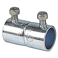 Steel City by ABB Set Screw Coupling, Concrete Tight, 4", 4.906"L, Zinc Plated Steel