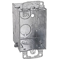 Steel City by ABB Gangable Switch Box, 3"L x 2"W x 2-1/2"D, 1/2"Knockouts, Pre-GalvSteel