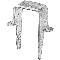 Steel City by ABB Cable staple made of galvanized steel. Height 0.25 inch, width 0.48 inch