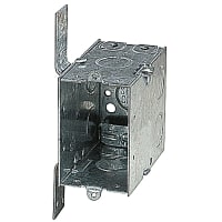 Steel City by ABB Gangable Switch Box, 3"L x 2"W x 3-1/2"D, 1/2" Knockouts, Pre-Galvanized St