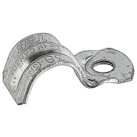 Steel City by ABB Flexible Conduit Strap, 3/8", Conduit Dia. .61", Hole Size: 3/16", Galv-Stee