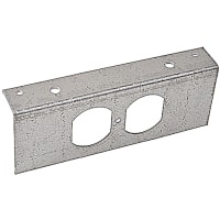 Steel City by ABB Four Gang Recessed Floor Box, 5.75"L x 2.75"W x 2.5"D, GalvSteel