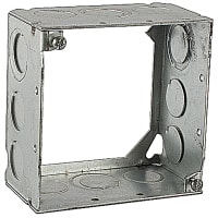 Steel City by ABB Square Box Extension Ring, 4"Sq x 2.125"D, 3/4" Knockouts, GalvSteel