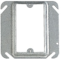 Steel City by ABB Two Gang Square Device Cover, 4" Square x 1/2"Raised, GalvSteel