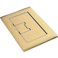 Steel City by ABB Single Gang Rectangular Floor Box Cover, 7.13"W x 5"L, Brass