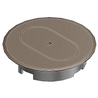 Steel City by ABB Cover for Round Floor Box, Diameter 5.69 Inches, Color Brown, Non-Metallic