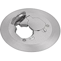 Steel City by ABB One-Piece Carpet Plate for Flush Service Floor Boxes, 5-3/4"Diameter, Aluminum