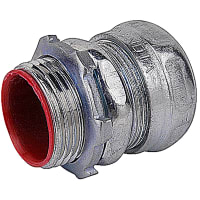 Steel City by ABB Compression Connector, Insulated and Concrete Tight, 3/4", Zinc Plated Steel