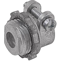 Steel City by ABB Connector, Squeeze-Type, 3/8", Clamping Range 0.45"-0.65", 0.96"L, Die Cast