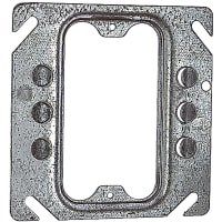 Steel City by ABB One Gang Square Device Cover, 4" Squarex 1/4"Raised, Pre-GalvSteel