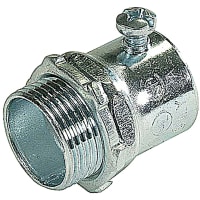 Steel City by ABB Set Screw Connector, Concrete Tight, 3/4", Zinc Plated Steel