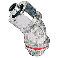 Steel City by ABB Liquidtight Conduit Fitting, 45 Degree Bend, Trade Size 1 Inch, Malleable Iron