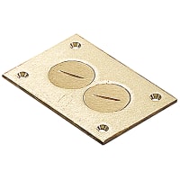 Steel City by ABB Cover Plate for Multi-Gang Floor Boxe, 4-1/2"l X 3"W, Duplex 1-7/16"Plugs, B