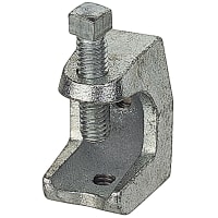 Steel City by ABB Clamp, Beam, 2"L x 2"W, Jaw Opening 1", 3/8"-16 Threaded Opening, Malleable