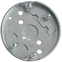 Steel City by ABB Round Box, 3.25" Dia x 1/2" Deep, 1/2" Knockouts, GalvSteel