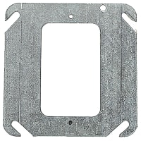 Steel City by ABB One Gang Square Device Cover, 4" Square, GalvSteel Flat