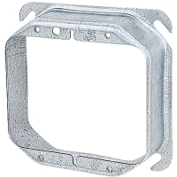 Steel City by ABB Two Gang Square Device Cover, 4" Square x 1.25"Raised, GalvSteel