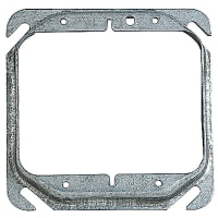 Steel City by ABB Two Gang Square Device Cover, 4"Sq x 1/2" Raised, GalvSteel