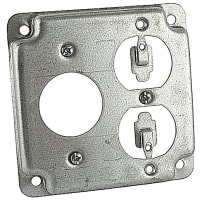 Steel City by ABB Square Box Surface Cover, 5 Cubic Inches, 4"Square x 1/2"Deep, Galvanized Ste