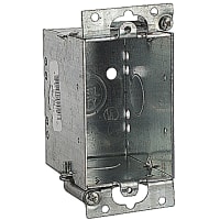 Steel City by ABB Gangable Switch Box, 3"L x 2"W x 2.75"Deep, 1/2" Knockouts, GalvSteel